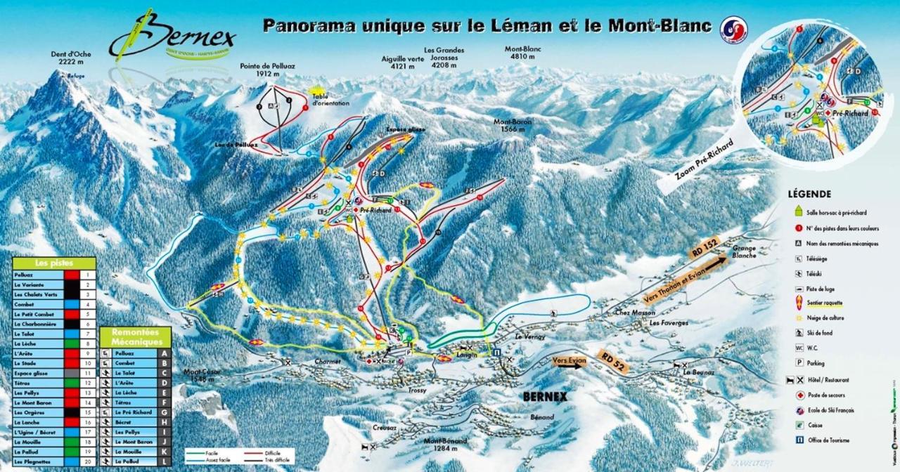 Appartement Au Pied Des Pistes, Avec Vue Sur La Montagne Бернекс Экстерьер фото